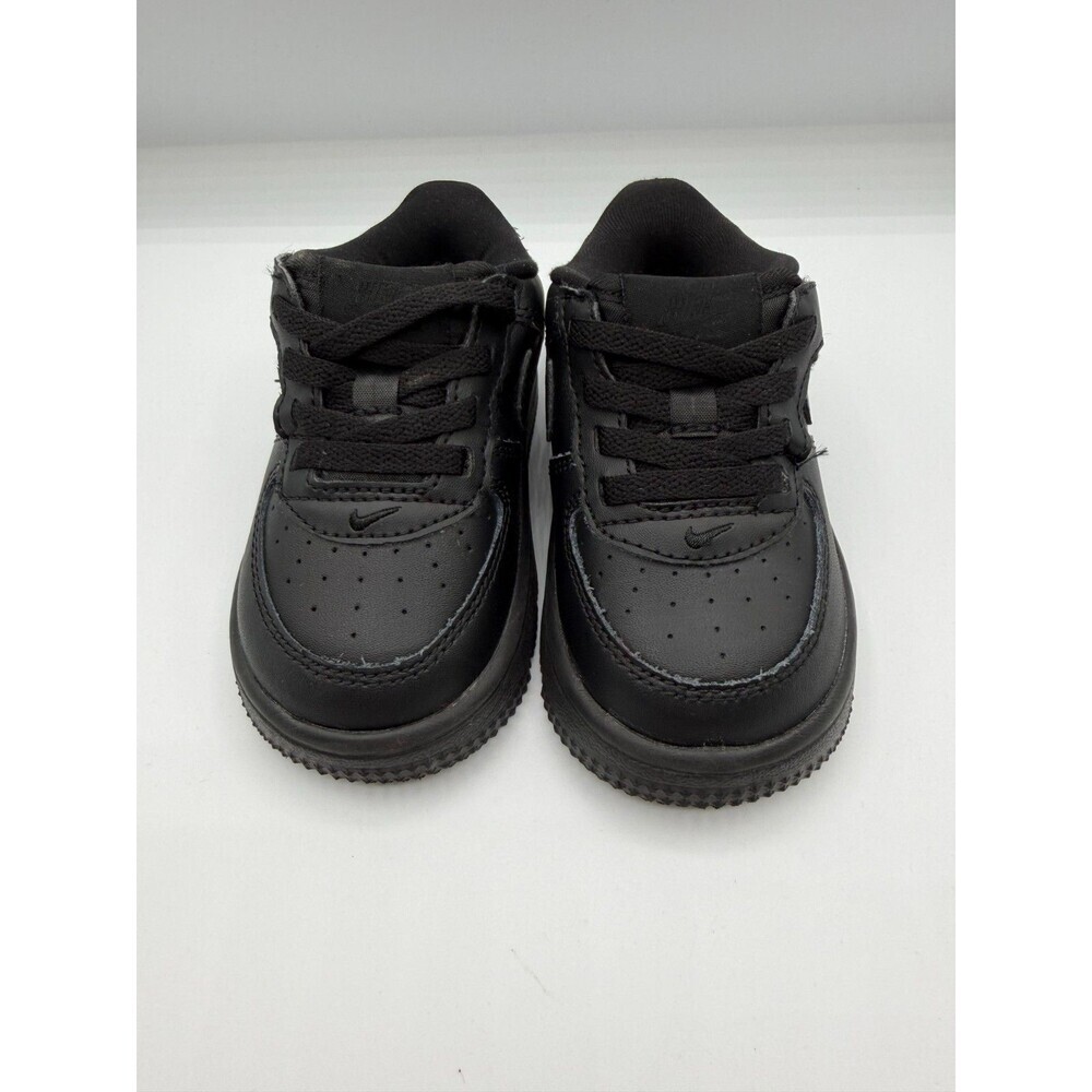 TODDLER BABY NIKE AIR FORCE 1 LOW (TD) BLACK / BLACK size 6C